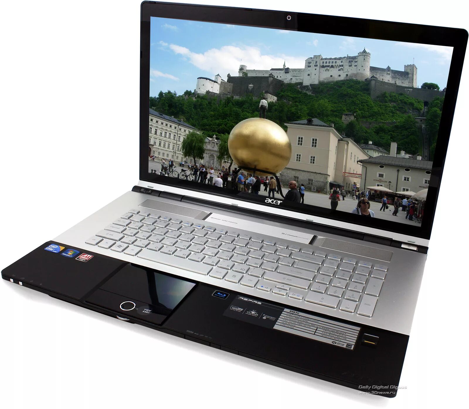 Ноутбук много памяти. Acer 8943g. Acer Aspire 8943g. Большой ноутбук. Ноутбук для больших.