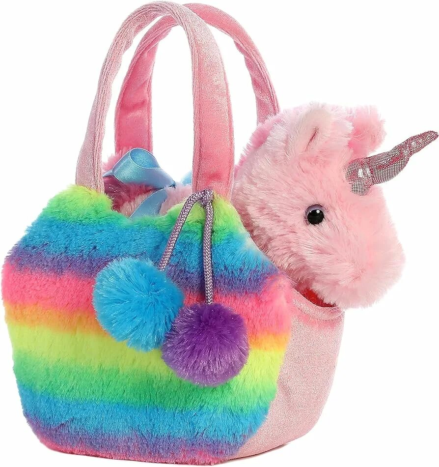 Rainbow pet. Игрушка Aurora Единорог. Мягкая игрушка Единорог Радужный Aurora. Aurora Единорог в сумке. Единорог в сумочке игрушка.