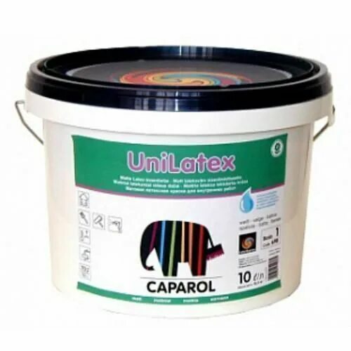 Краска Caparol Unilatex. Капарол латексная краска. Краска в/д Caparol Unilatex bx1 10 л.. Caparol Unilatex, 10л, база 3. Краска водно дисперсионная caparol