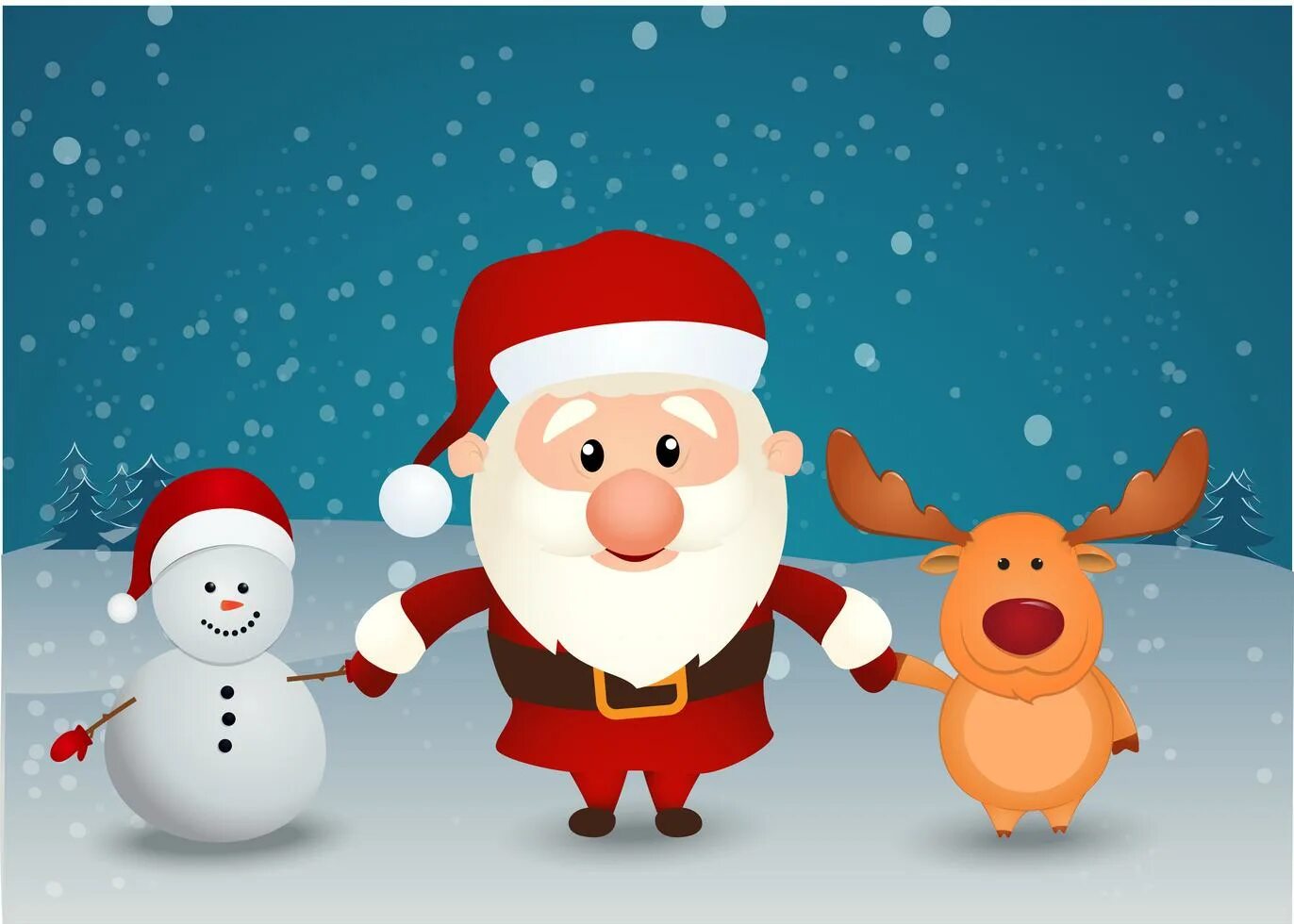 Снеговик и олень. Reindeer snowman santa. дед мороз снеговик олень арт. снеговик санта олень картинка. зимний пейзаж олень снеговик.