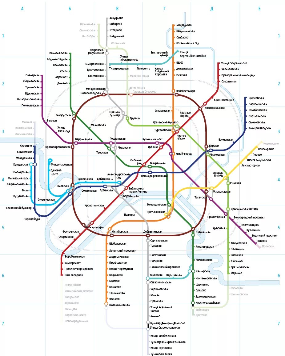 Схема метро калужско рижская