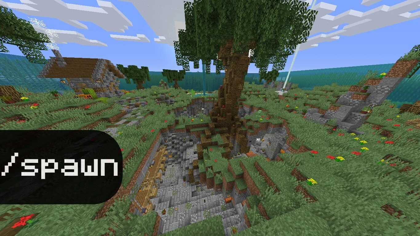 Minecraft server 1. Замок скайблок. 16. 7. 19.