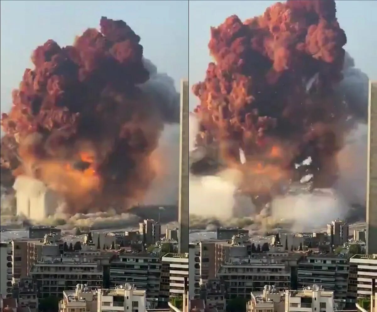 Ужасный взрыв. Ливан Бейрут взрыв 4 августа 2020.