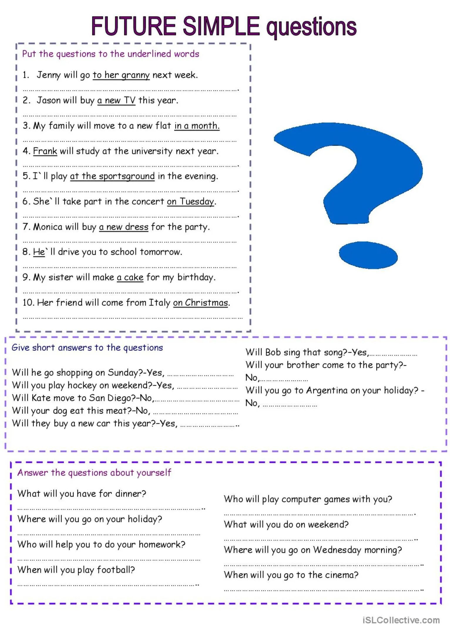 Answer the questions in the plan