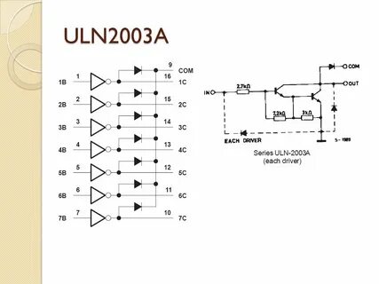 Uln2003 схема включения