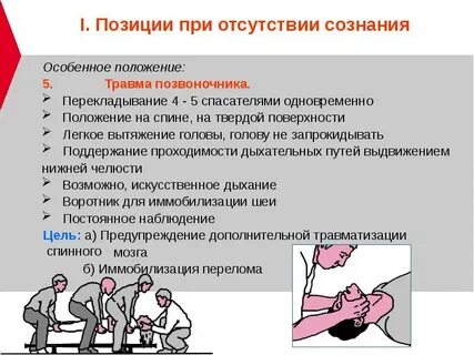 Оптимальное положение при отсутствии сознания