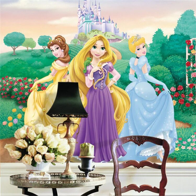 Золушка и Рапунцель. Фотообои девочка принцесса. Три принцессы. Белоснежка и Золушка.