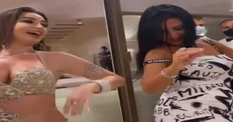 رانيا يوسف تؤدي وصلة رقص جريئة مع الراقصة جوهرة على أنغام (بنت الجيران) وتت...