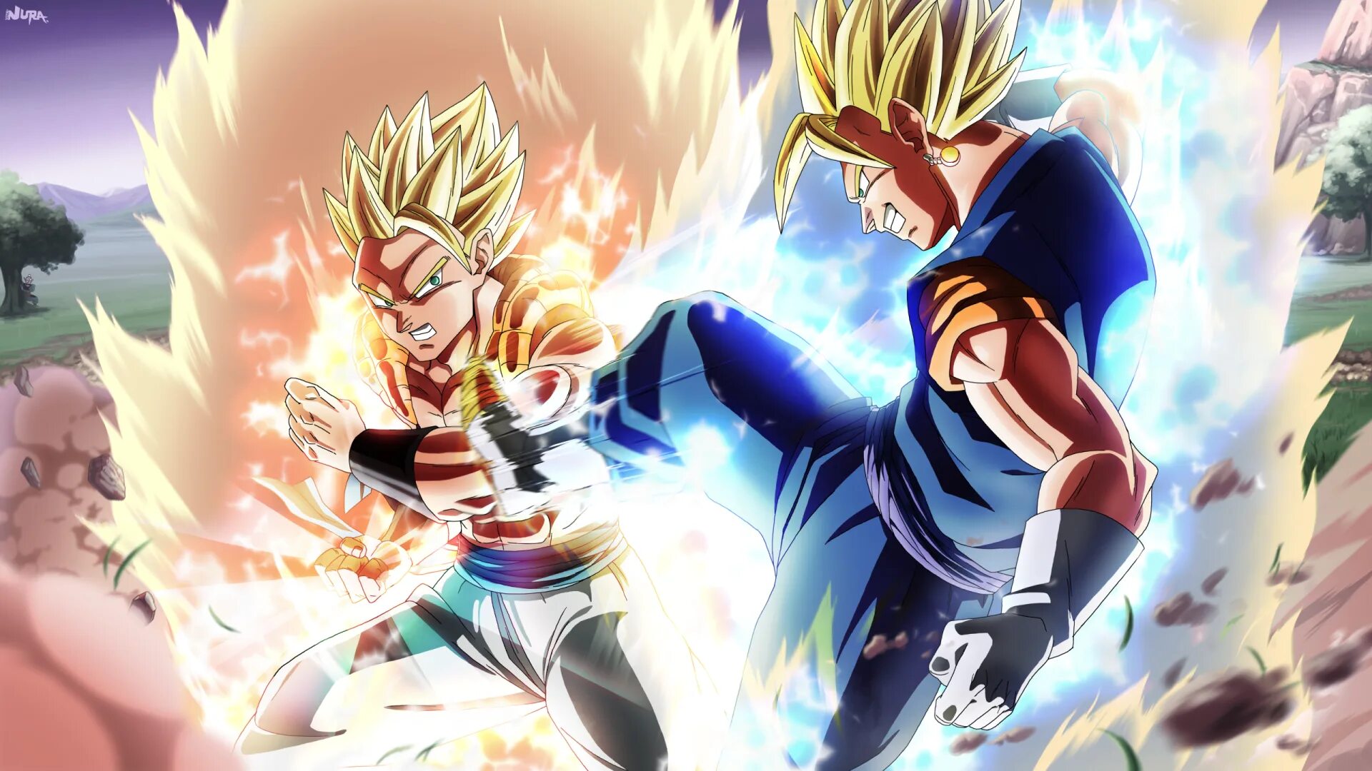 Vegito. Gogeta vs Vegito. Dragon Ball Vegito. Gogeta Vegito Wallpaper. Yamamoto dragon ball