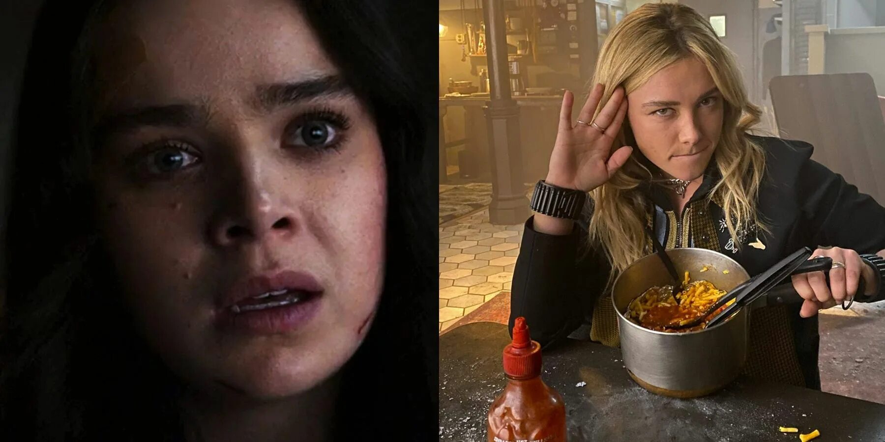 Опенгеймер флоренс. Florence Pugh and Hailee Steinfeld. Florence Pugh and Hailee Steinfeld Hawkeye. Хейли Стайнфелд и Флоренс пью. Флоренс пью Хоукай.