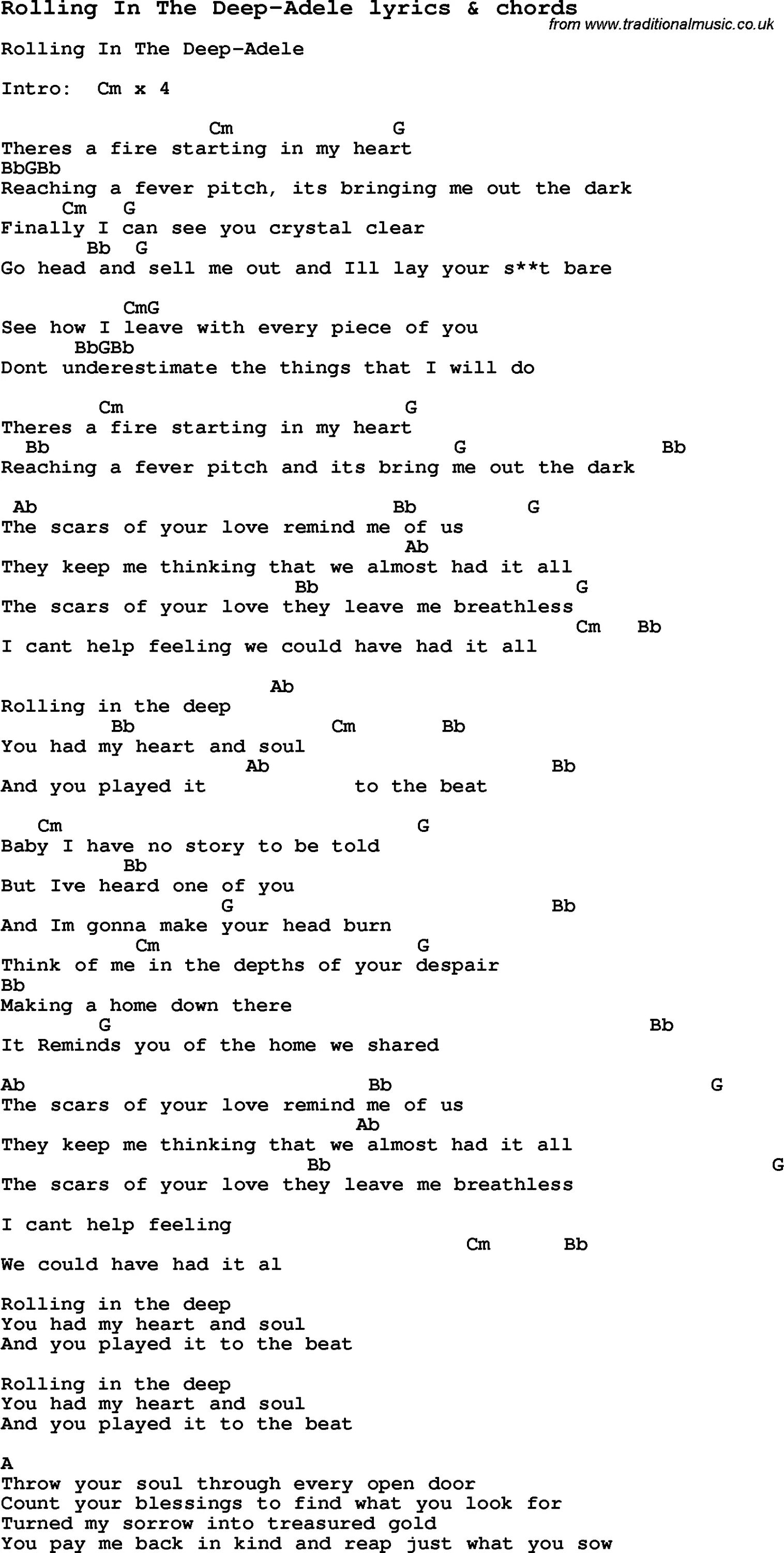 Rolling in the deep текст песни. Rolling in the Deep текст. Rolling in the Deep Adele текст. Broken Heart аккорды. Текст песни Адель Rolling in the Deep.