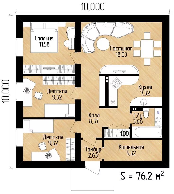 Лучшие расположение комнат в доме PREFABRİK EV 126 M² Samsun Prefabrik