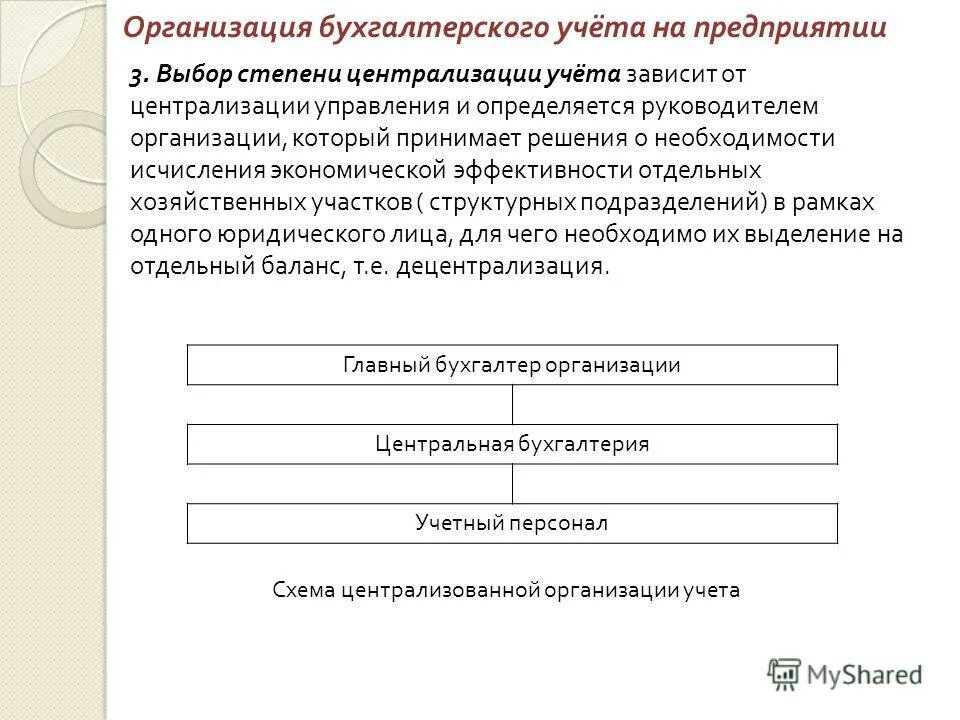 Рекомендации по организации бухгалтерского учета