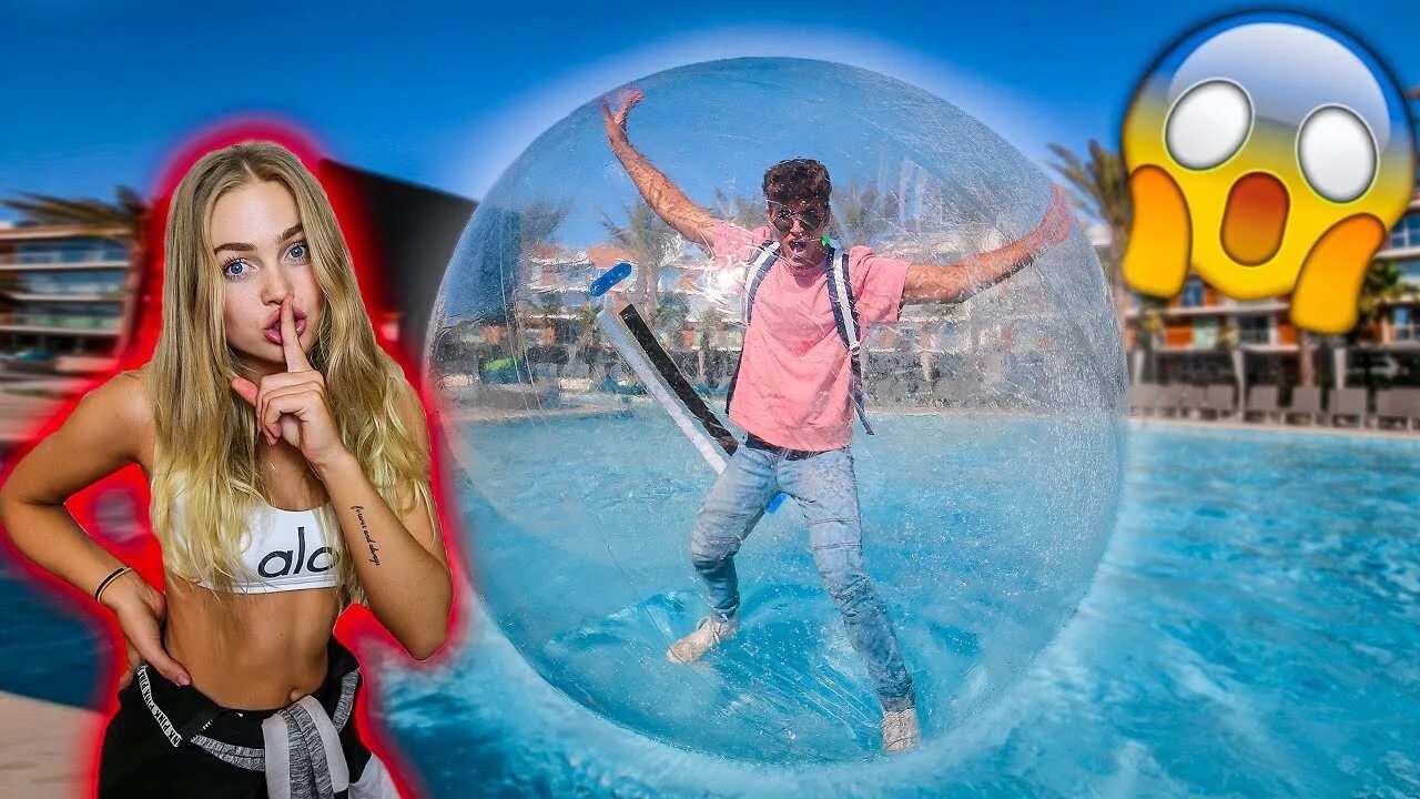 Включи новое видео bubble. Trapped in Bubble. Bubble Trap. Пранки с мячом. Girl in Bubble Trap.