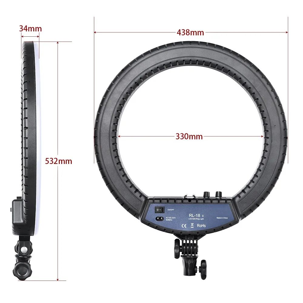 Rl 18 кольцевая. Кольцевая лампа RL - 18 II. Кольцевая лампа Ring RL 18 (45 см) led. Кольцевые лампы RL 18 - 45. Fosoto RL-18ii светодиодная Кольцевая лампа.