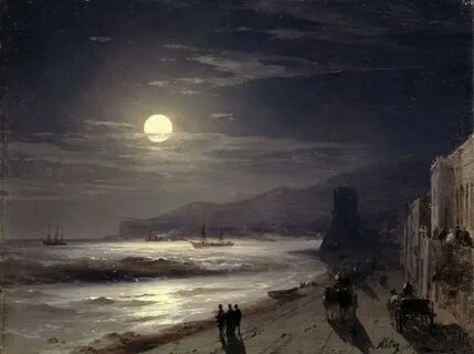 Лунная ночь на море художник