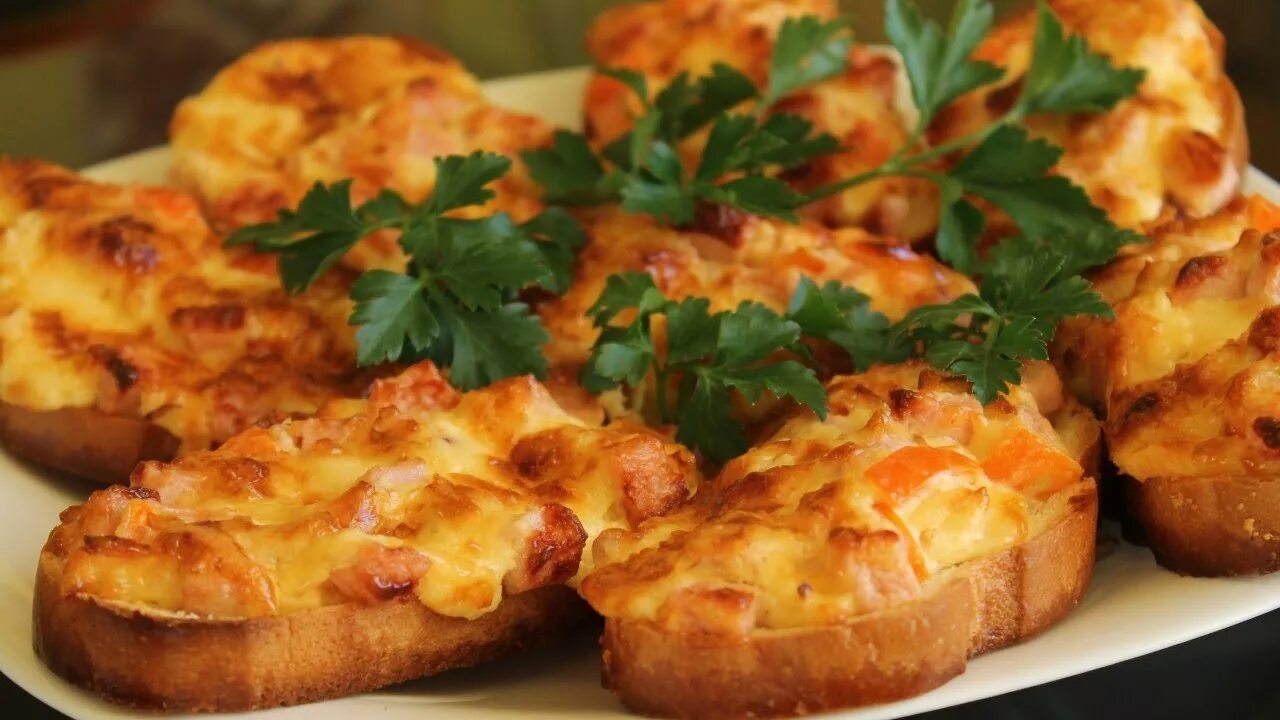 Гренки с ветчиной