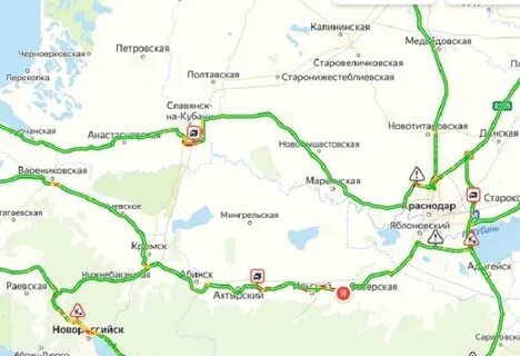 Новороссийск краснодар расстояние на машине в км