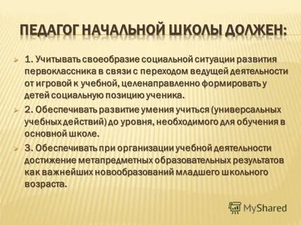 Особенности работы школы