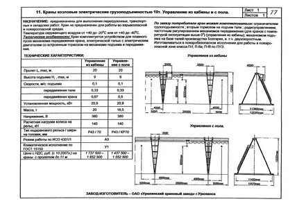 Кран козловой инструкцию по эксплуатации