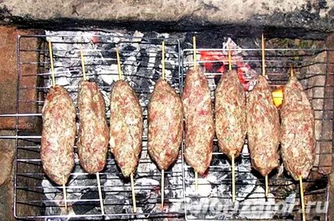 Рецепт куриного люля кебаб на мангале