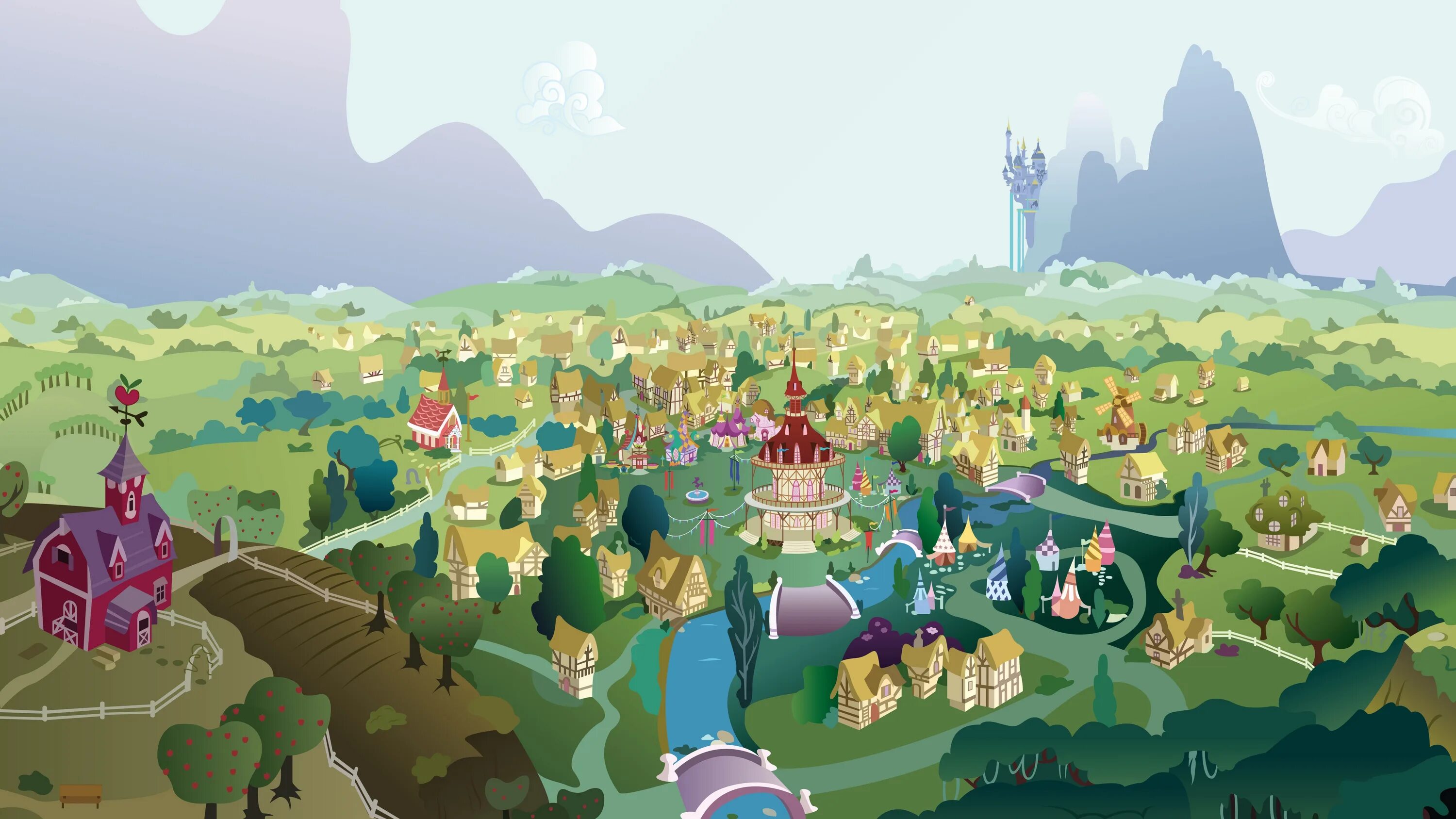 Королевство литл пони. My little pony понивилль. город понивиль карта игра. млп карта понивиля. игра my little pony понивиль карта.
