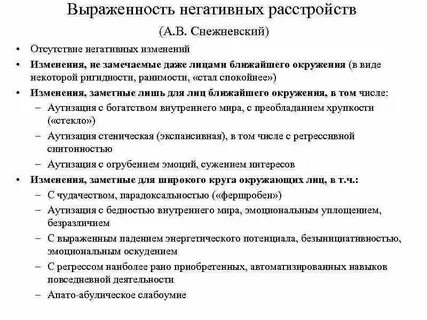 Негативные расстройства