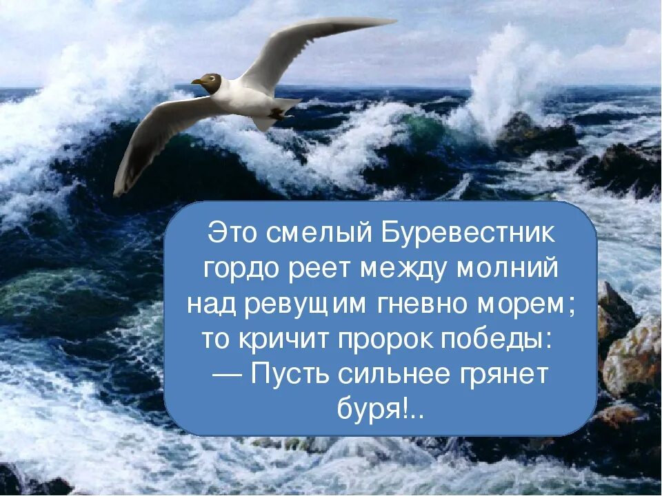 Пусть сильнее грянет. Буревестник стихотворение Горького. Буревестник стих. Песнь о Буревестнике. Гордо реет Буревестник.