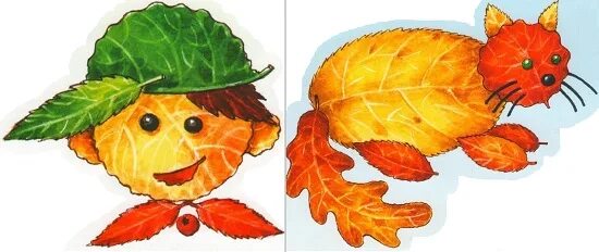 Фигурки из листьев 1 класс на окружающий. Рисунок из листьев. прическа из листьев шаблон для аппликации. орнамент из листьев 1 класс. кот из листьев.