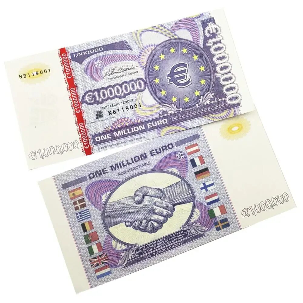 Миллион евро одной купюрой. 1000000 Евро. Коллекционные банкноты 1000000. 1000000 Евро купюра. 1 миллион сум