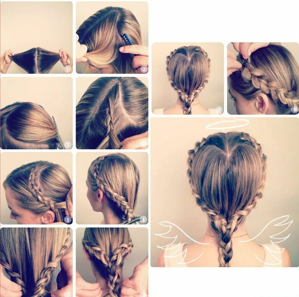 Прическа на среднее волосы для девочек пошагово. Прическа для девочки для начинающих. Причёски для девочек лёгкие. Прическа для девочки для начинающих. Девочка с косичками.