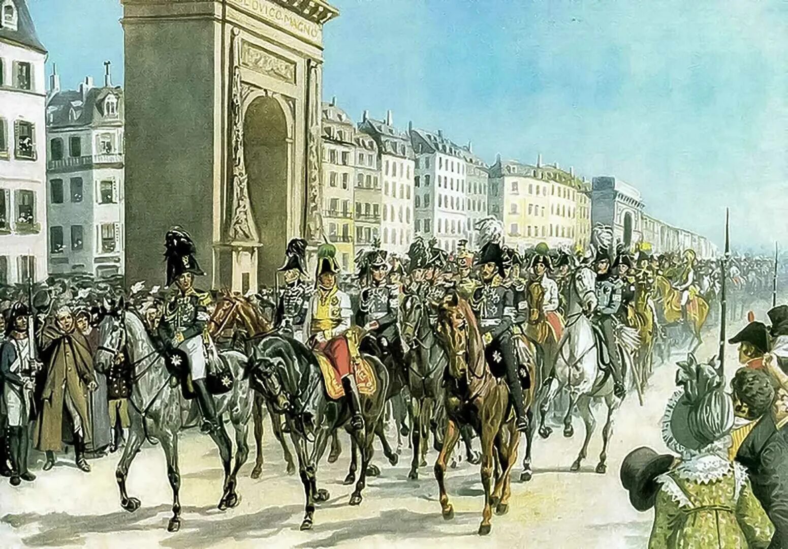 Русские войска в Париже 1814. Париж 1812.