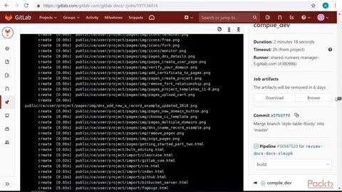 Gitlab artifacts