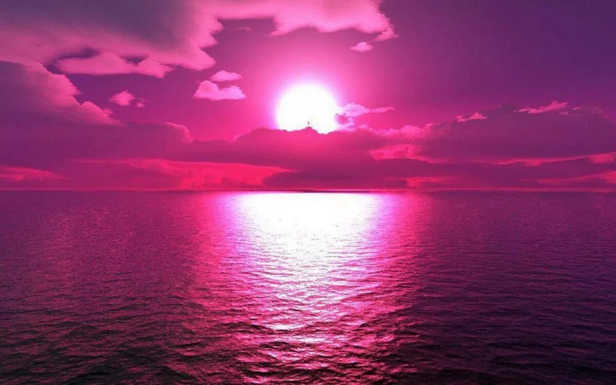 Розовый закат. Розовый рассвет. Фиолетовый закат. Малиновый рассвет.