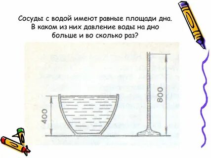 В сосуд с водой имеющей