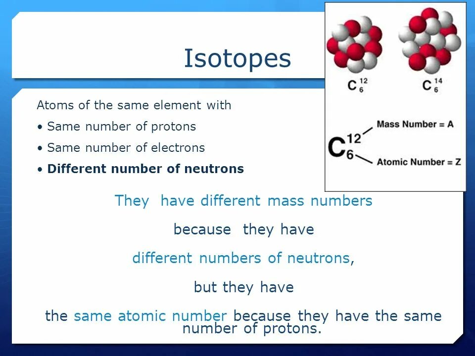 Because of the number of. Isotopes. what is the atomic number ?. isotopes группа. what is an atom.