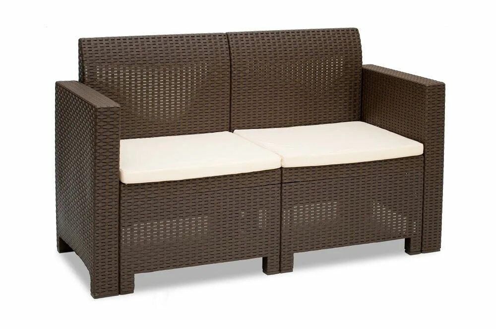 Диван садовый коричневый. Диван двухместный b:rattan arizona, венге (2-х местная подушка). диван nebraska sofa 3. диван двухместный из ротанга. диван из искусственного ротанга 2-х местный.