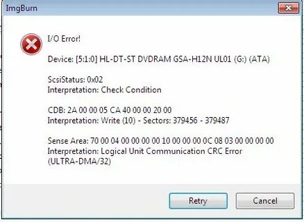 Ошибка записи 0x82323619