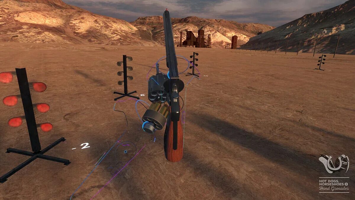 Hand grenades vr. Двуствольный миниган из игры hot dogs, horseshoes & hand grenades. Hand grenades vr. Hot dogs vr. Hot dog grenades.