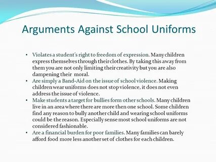 Disadvantages of wearing uniform