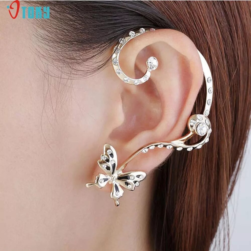 Glistening Ear Wrap серьги. Серьги Haidy Ear. Моносерьга кафф. Украшение на ухо. Каффы купить астана