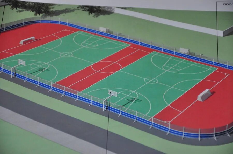 многофункциональная спортивная площадка с хоккейной коробкой 30. стадион пярну раннастадион. универсальная спортивная площадка 10х20м. стадион кубгау футбольное поле. открытые плоскостные сооружения.