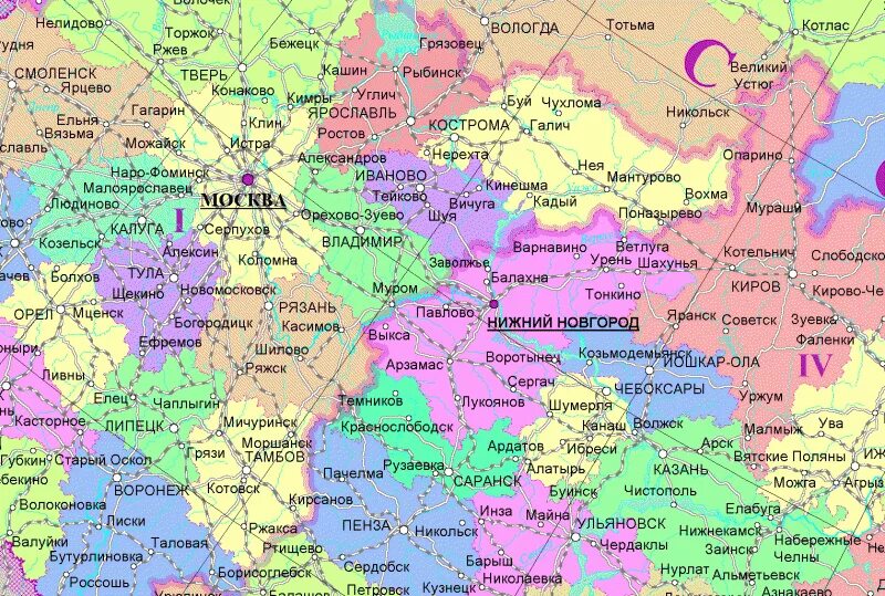 Европейская полоса россии. Карта областей центральной части России. Карта европейской части России с областями. Административная карта центральной России. Политическая карта центральной России с городами и областями.