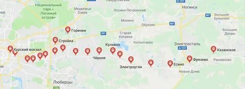 Расписание электричек горьковского в москву электросталь