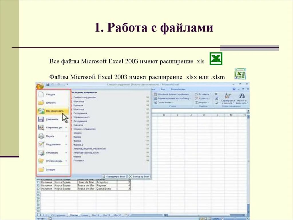 Работа xls. Расширение MS excel. Расширение файла excel. Файлы excel имеют расширение. Расширение файлов в MS excel:.