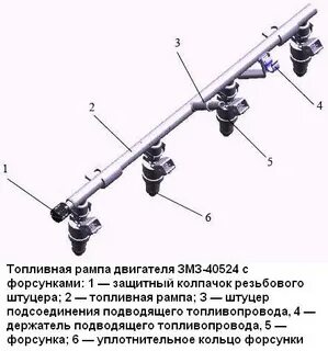 Топливная рампа змз