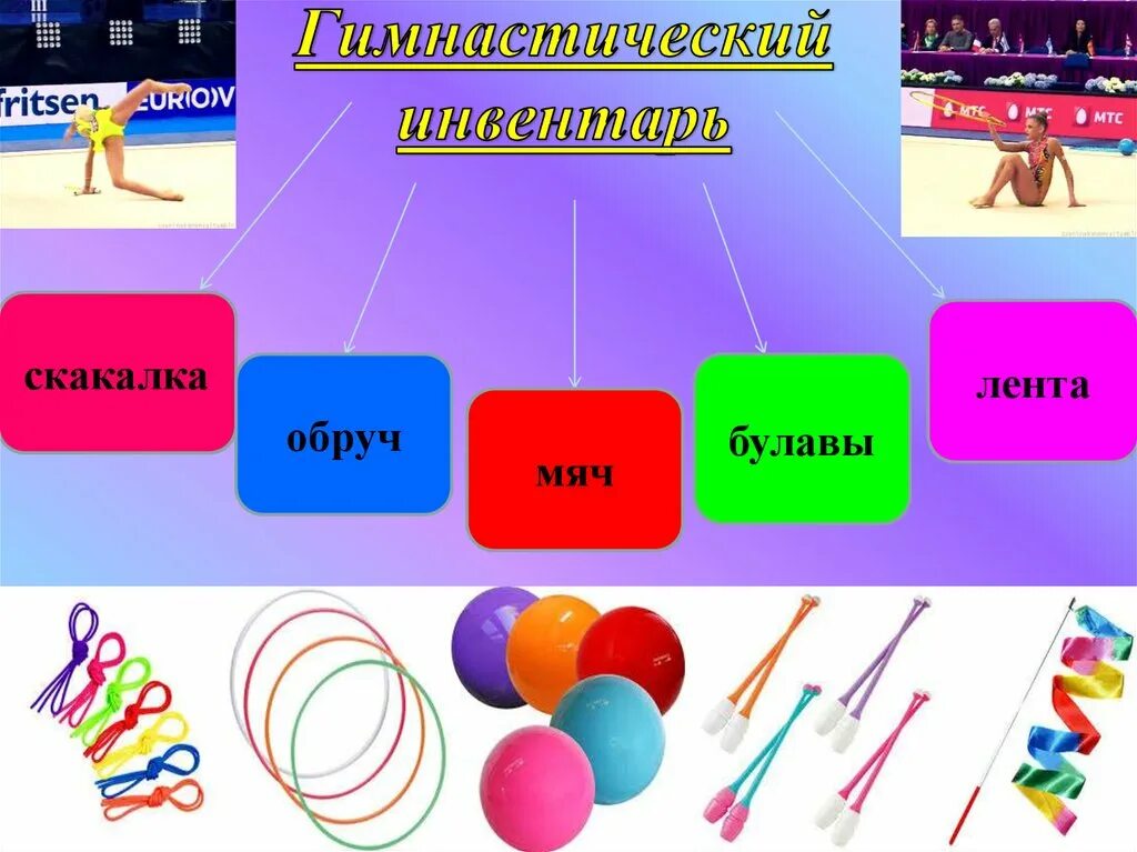 Что относится к гимнастическому инвентарю