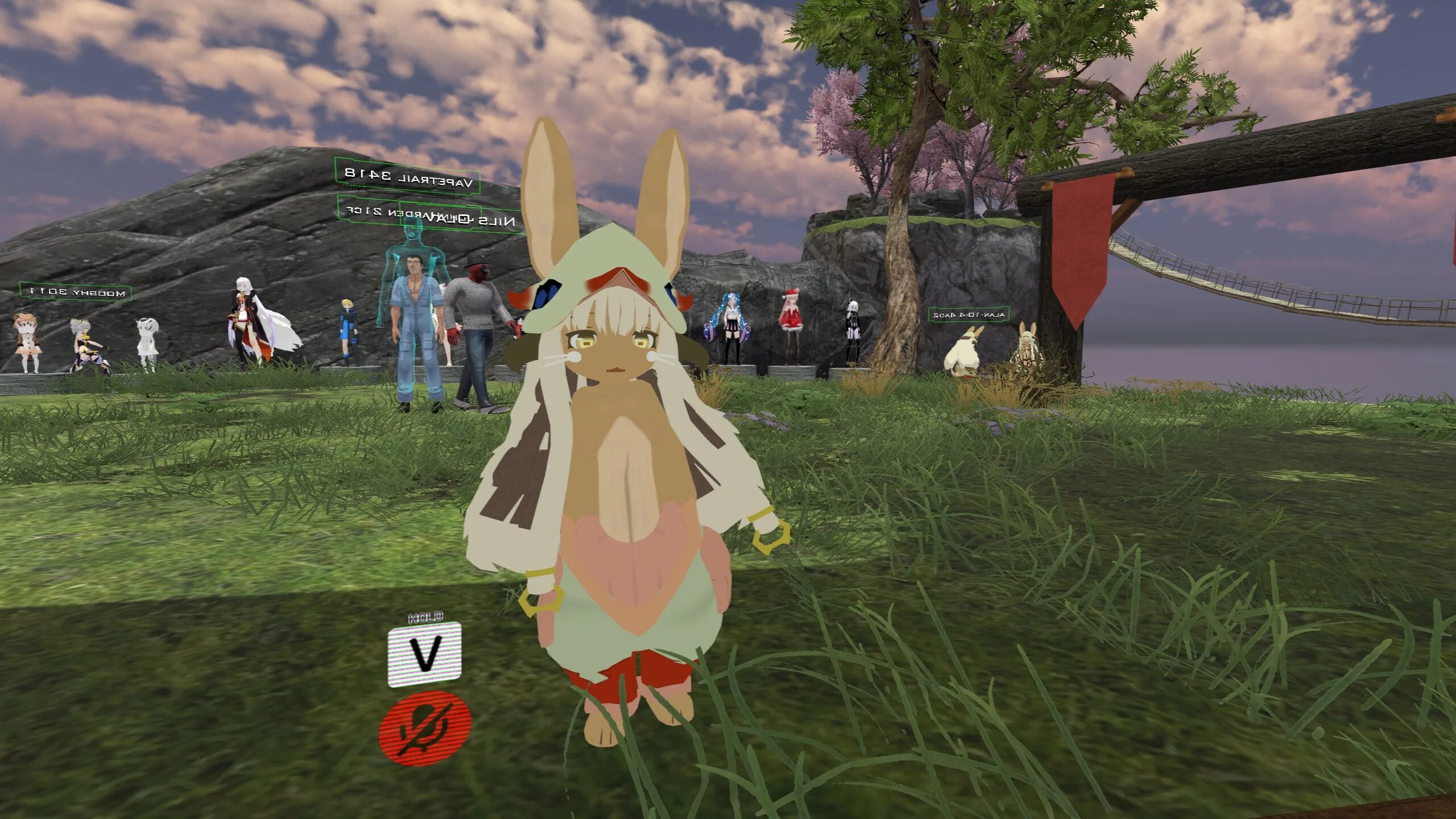 Vrchat furry. Nanachi VRCHAT. Наначи. Наначи созданный в бездне. ВР чат.