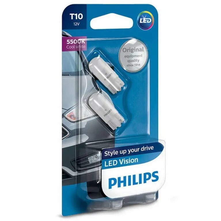 Габариты филипс. Лампа габаритов Philips led Vision w5w. Лампа светодиодная 5w5 Philips 6000k. Philips led t10 w5w 6000k. Лампа т10 светодиодная Филипс.