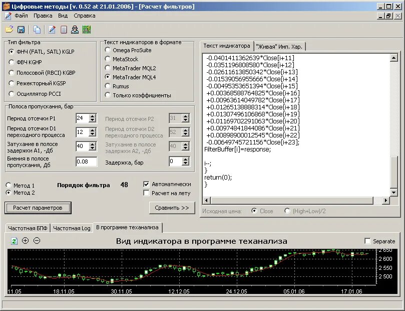 Программа для расчета фильтров. Цифровые фильтры mql4. Программа генерации картинок. Программа Генератор.